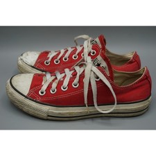 Converse Chuck Taylor All Star Low Top Red Canvas Sneakers M9696 Womens 7 Mens 5