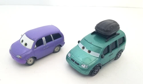 Disney Pixar Cars Cargo Van Blue Purple Lot Vehicles Chase Mini Die-cast
