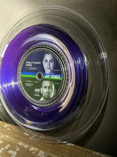 PURPLE Yonex Poly Tour Pro 18 Reel 1.15mm PTP 115 Tennis String Full 200m 656ft - Picture 4 of 12