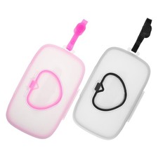 2 Pcs Baby Portable Wipes Box Carrier Outdoor Refillable Pouch Dispenser