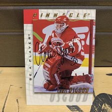 1998 Pinnacle Chris Osgood Auto Autograph Signature Red Wings Hockey Card On 