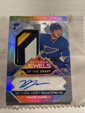 24-25 Black Diamond Veteran Jewels of the Draft Rookie Patch Auto Vince Dunn /99