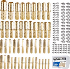 48PCS Brass Hose Barb Fitting,Barb Splicer Mender Hose Fittings 1/8" 3/16" 1/4"
