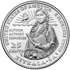 2024 D Zitkala-Sa American Women Quarter.  Uncirculated From US Mint roll.
