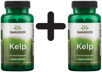 2 x Swanson Kelp (Iodine Source), 225mcg - 250 tabs (41,98 EUR/kg)