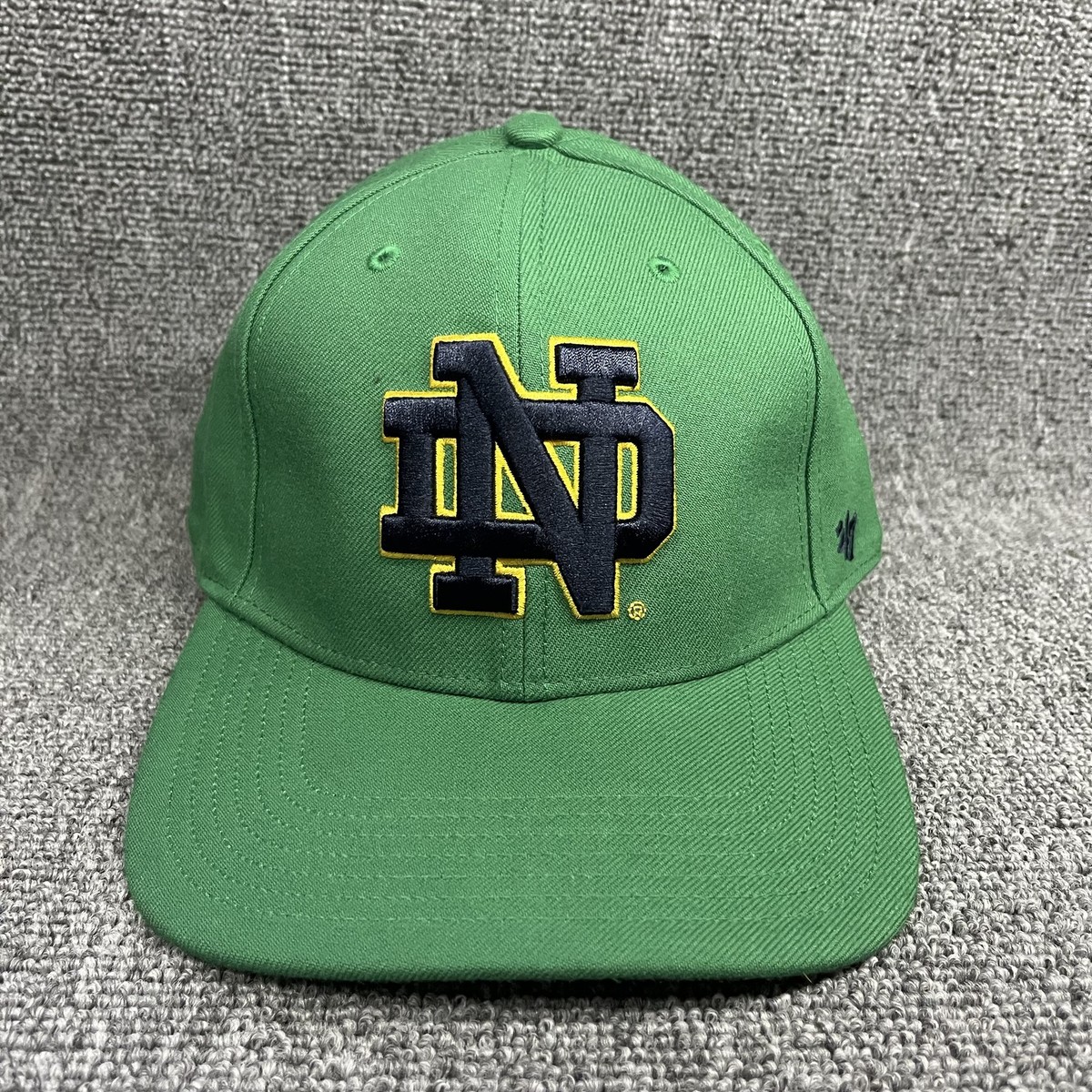 '47 Brand Notre Dame Fighting Irish Green Stretch Fit Cap M/L New