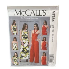 McCALL'S M7384 Dress Jumpsuit Size 12-18 Vintage 1976 Style