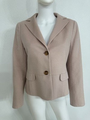 Akris Bergdorf Goodman Angora Cashmere Blazer Jacket Muted Rose US12 Fits M