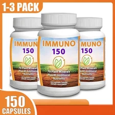 1-3Pack Immuno 150 The Ultimate Multi Vitamin Immune Booster 150 Capsules