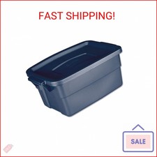 Roughneck Storage Box, 10 5-8w X 15.687d X 7h, Dark Indigo Metallic