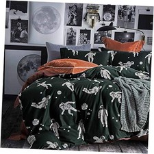 100 Long Staple Cotton Duvet Cover Sets, King 104"x90" Dark Green Kosma 