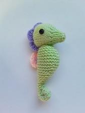 Handmade Knitted Small Seahorse Soft Toy Stocking Filler