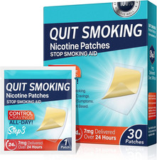 Nicotine Patches - 30 Count Gradual Reduction System, Transdermal Quit Smoking A