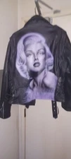 LA ROXX Custom Marilyn Airbrushed Leather Jacket