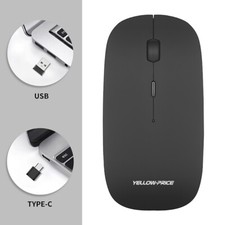 Rechargeable USB Type C Wireless Mouse 2.4G Silent Click for PC Laptop Desktop