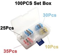 100pcs Solder Sleeve Heat Shrink Butt Wire Splice Waterproof Connector 26-10 AWG