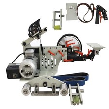 220V 2 Stands Belt Sander 72"x2" Belt Disc Sander Belt Grinder Variable Speed