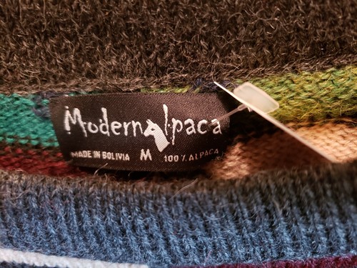 Modern Alpaca Wool Sweater Medium Multi BRAND NEW Super Soft! Better than Merino - Picture 6 of 6