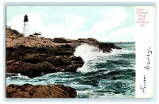 Portland Head Light House Cape Elizabeth ME Maine Postcard (AU5)