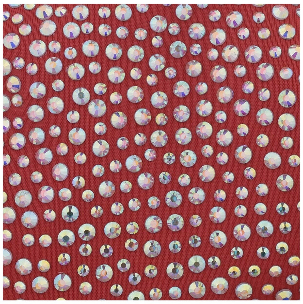 Rhinestone bedazzled bling face mask RED Diamond Sparkle