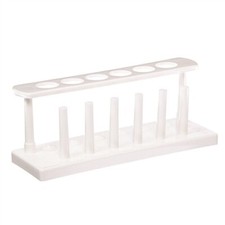 Plastic Test Tube Rack for 25 MM Test Tubes, 6 Holes, White (Single)