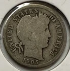 1905-S Barber Dime - (P32-1)