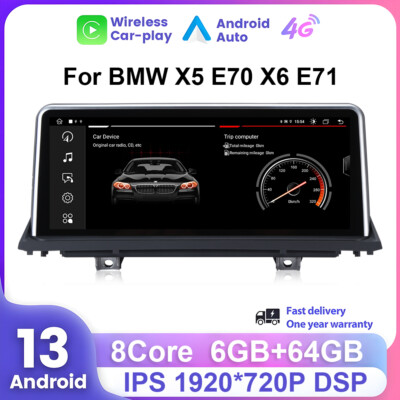 Für BMW X5 E70 X6 E71 CCC Android 13 Autoradio CarPlay 8-Core 64GB DAB+ GPS Navi