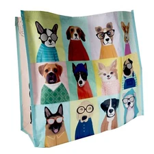 Reusable Eco Friendly Shopping Gift Bag - Doggie Breed Portraits - spring tote