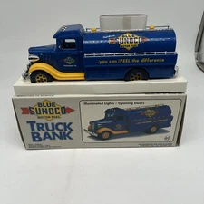 Vintage Sunoco Toy Tanker Truck & Shell Truck Bank Collectibles gold Edition !