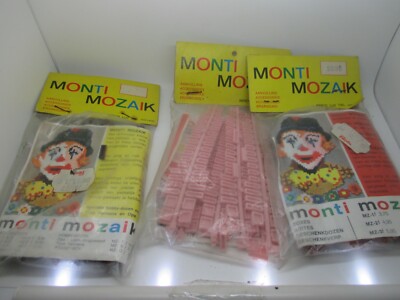 Konvolut 3x Monti Mozaik, Ergänzungsset aus Holland, Steckset   (Stiege18)