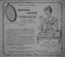 PRESSEWERBUNG 1907 UHREN SCHMUCK TRIBAUDEAU DIE PEINLICHKEIT DER WAHL