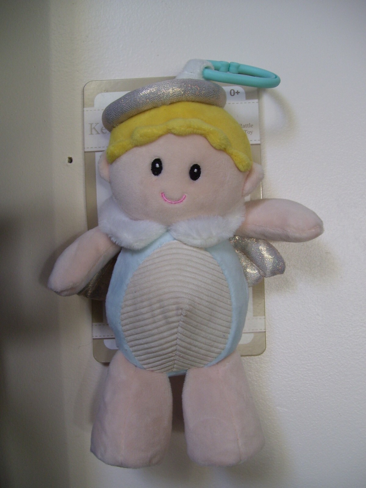 Kelly Baby Angel Boy Plush Rattle Clip on Pray Toy Cream Color 10 for sale  online | eBay