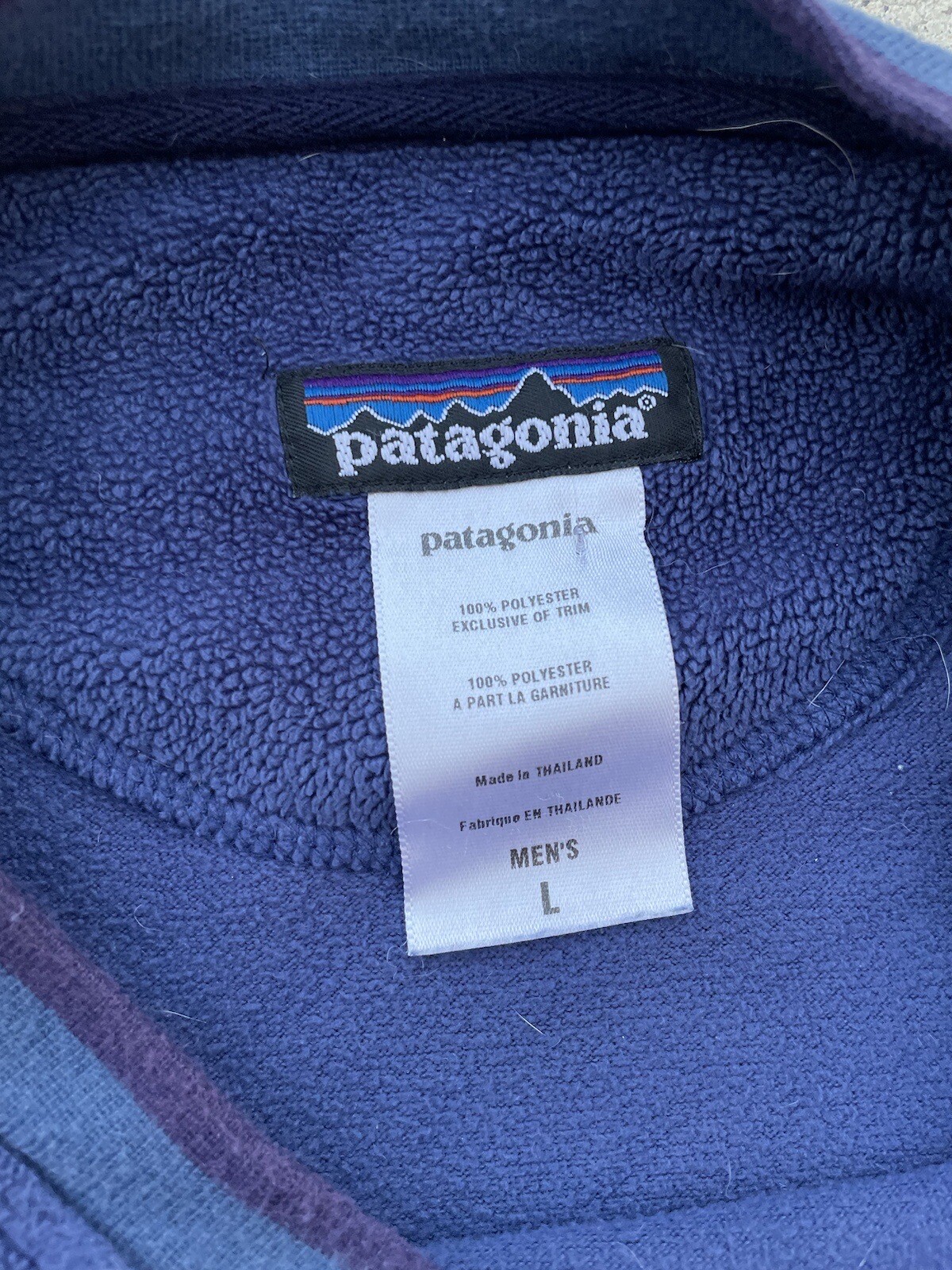RARE Vtg Patagonia Rhythm Fleece Sweater Jacket Men’s Size Large Crewneck image 3