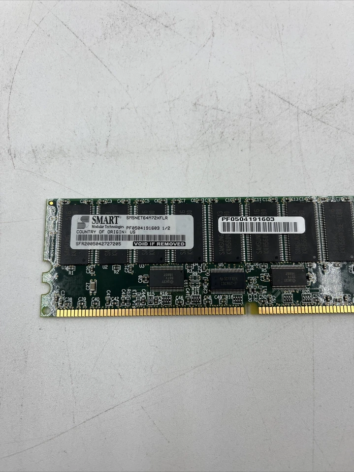 NetApp 107-00001+A1 512MB PC2100 DDR-266MHz 184Pins ECC DIMM Memory Module Used - Image 4 of 4