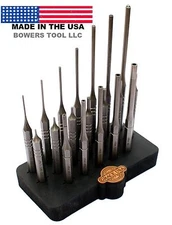 Grace 19pc Gunsmith Steel Roll Pin Spring Punch Set Gun Care w Bench Block USA