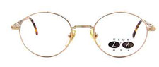 Club LA 6266 Small Metal Silver Tortoise Antique Gold P3 Eyeglasses 90s Italy