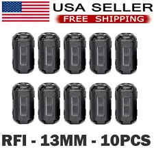10x 13mm Ferrite Beads Clip-on Ring Core RFI EMI Noise Filter Clamp Choke Coils