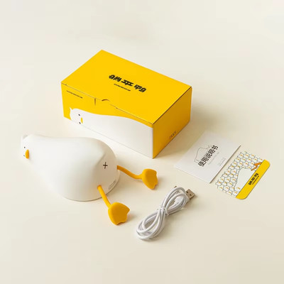 Cute Duck Night Light   Silicone Touch Lamp, 3-Level Brightness, Kids Room