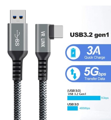 Type C Cable Oculus Quest Usb C To Usb 3m USB Gen To Type C VR