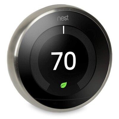 Google / Nest 3rd Generation Learning Thermostat T3007ES Stainless Steel KIT