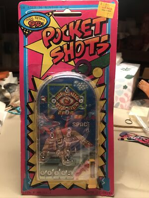 Vintage Pocket Shots Mini Pinball Game Spaceship 1970s New In Pkg