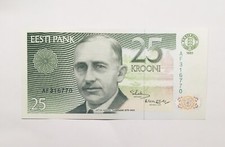 ESTONIA 25 KROONI 1991 UNC BANKNOTE RARE