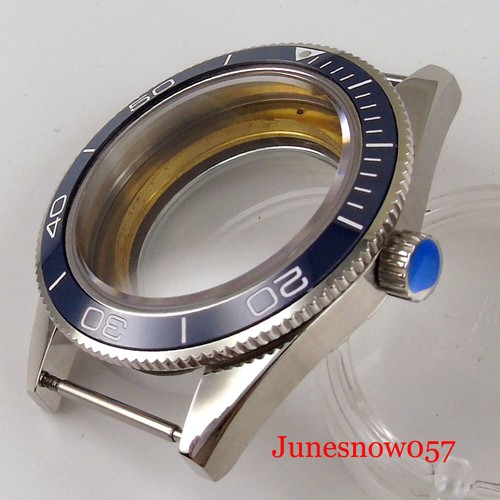 Estuche de reloj mecánico para hombre esfera manual para ETA 2836 MIYOTA 8215 vidrio trasero zafiro - Imagen 5 de 14