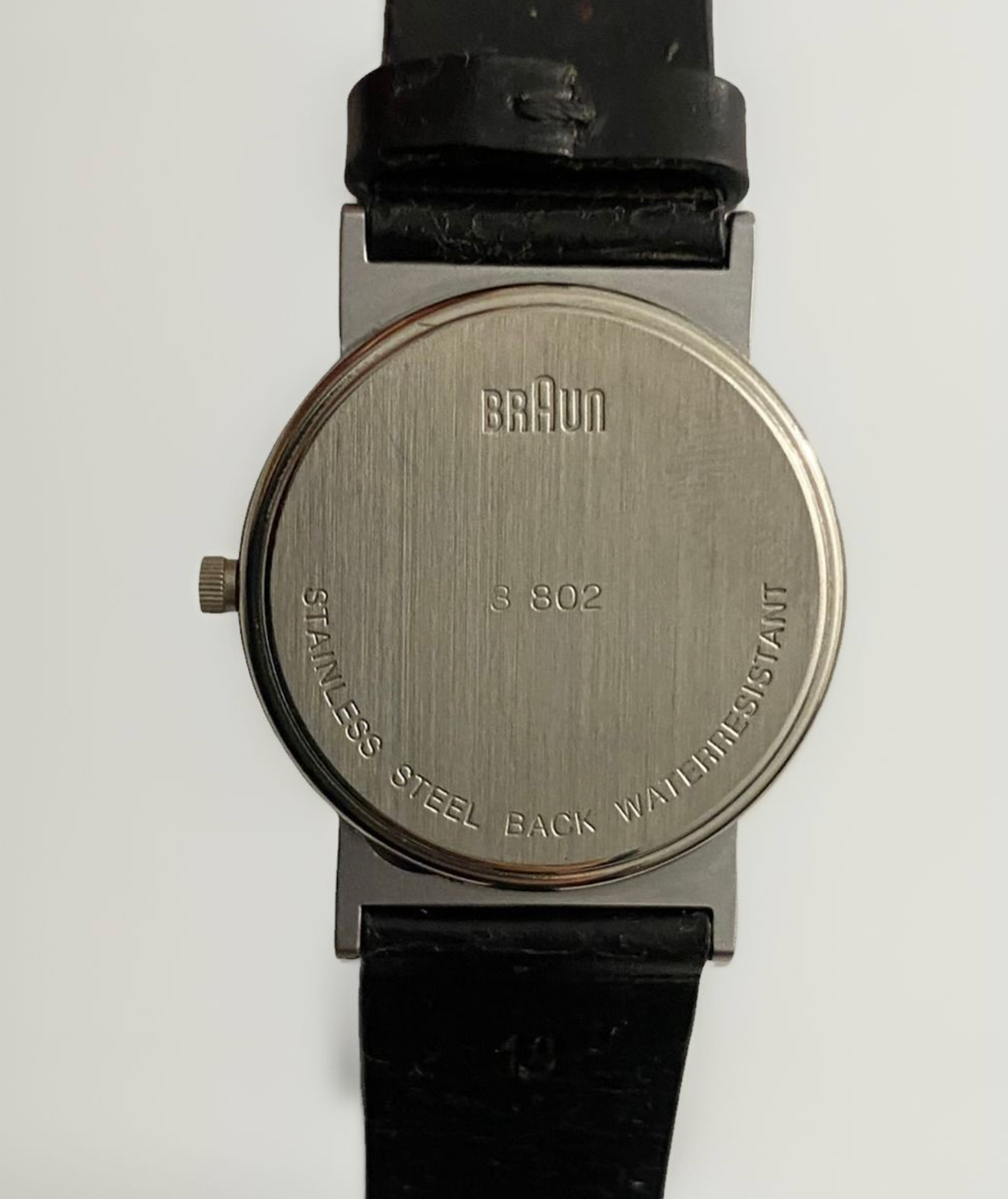 Braun AW20 Chrome Watch Designed by Dietrich Lubs Made in 1987 