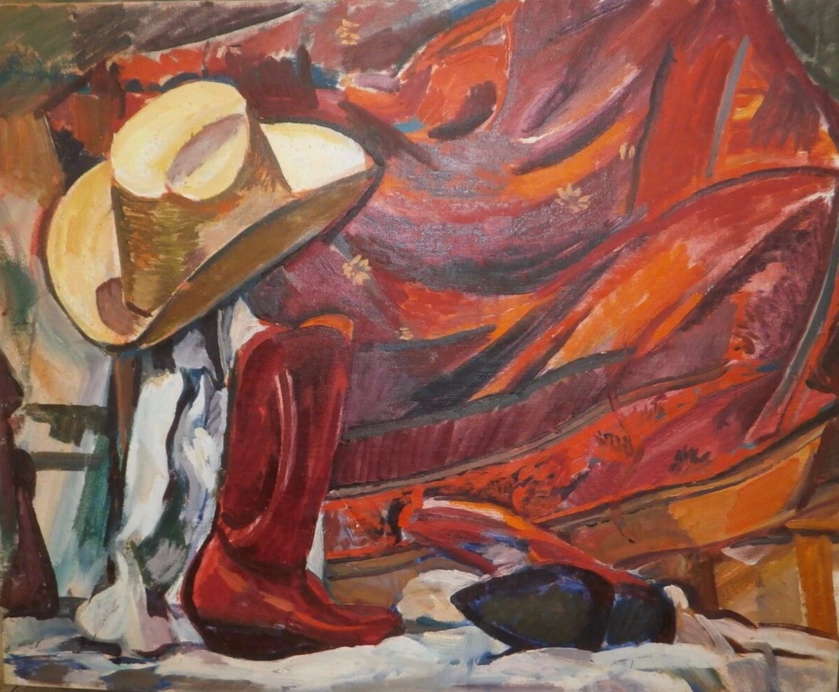 Cowboy store boots painting