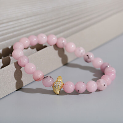 Wood Stretch Bracelet – Natural Beaded Bracelet, Stackable, Unisex For Men & Women - View #11