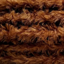 1/6 yd 785S/C Redhead INTERCAL 3/4" Med Density Curly German Mohair Plush Fabric