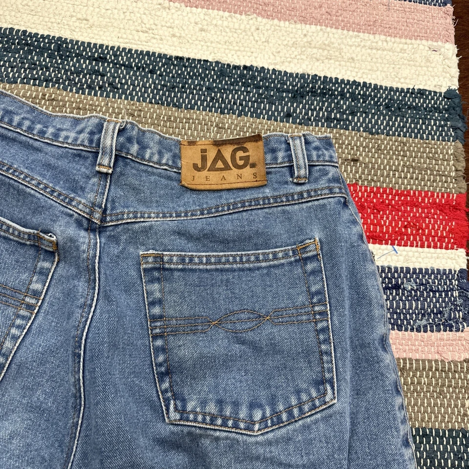 复古 Jag Clothing 高腰牛仔裤女式 14 31x31 英寸高腰妈妈 EXC 二手状况完好 — 第 2/4 张图片