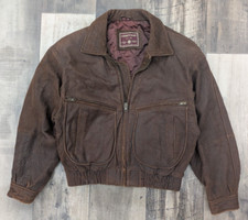 VTG Mens Andrew Marc 80s 90s Distressed Leath...