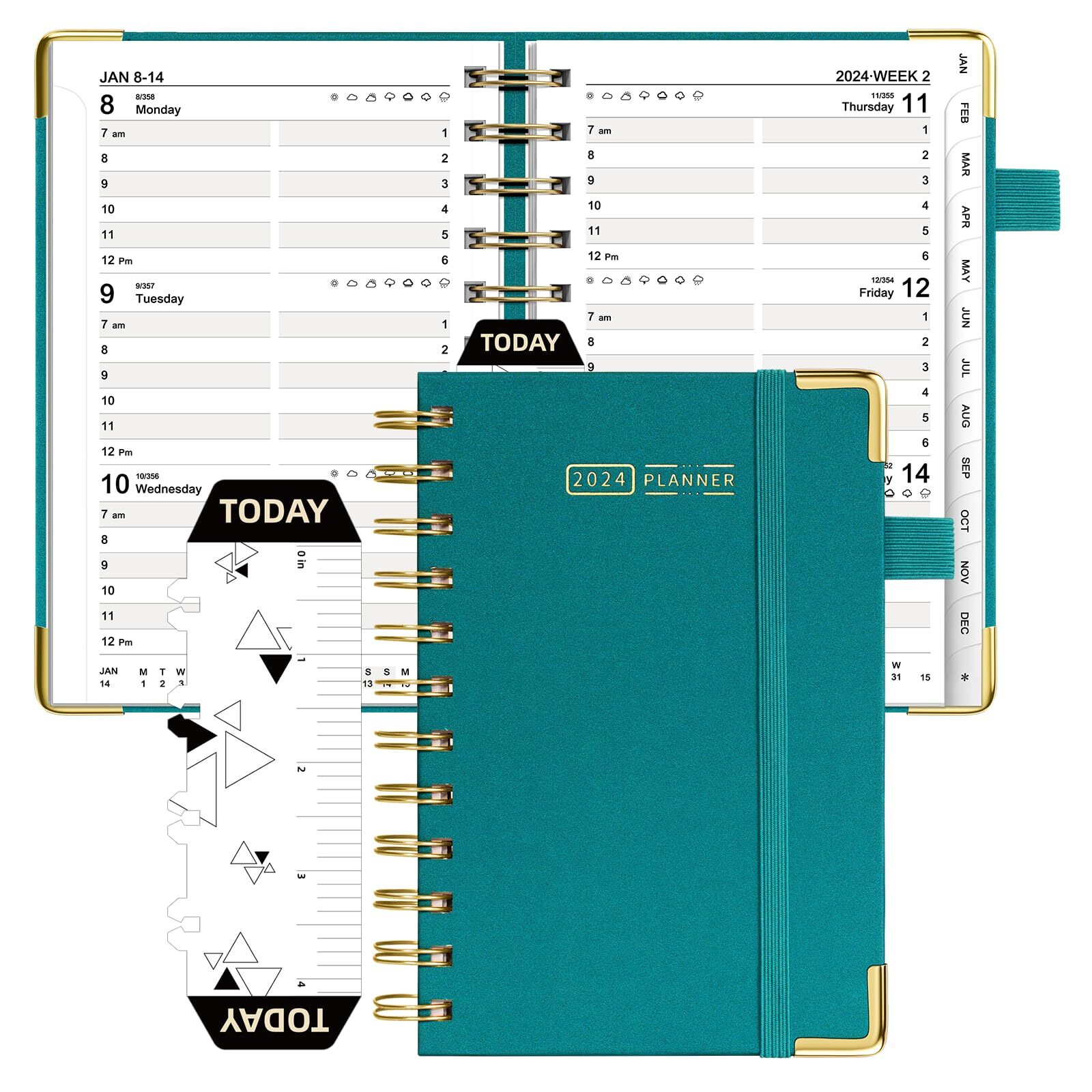 2024 Pocket Planner - Pocket Calendar - 2024 Weekly Planner Hourly Planner We...